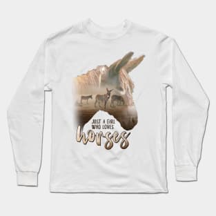 Donkey Just A Girl That Loves Horses Parody Long Sleeve T-Shirt